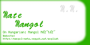 mate mangol business card